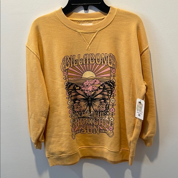 BILLABONG Crewneck Making Waves Fleece Sweatshirt Size Small, NWT - Picture 2 of 13